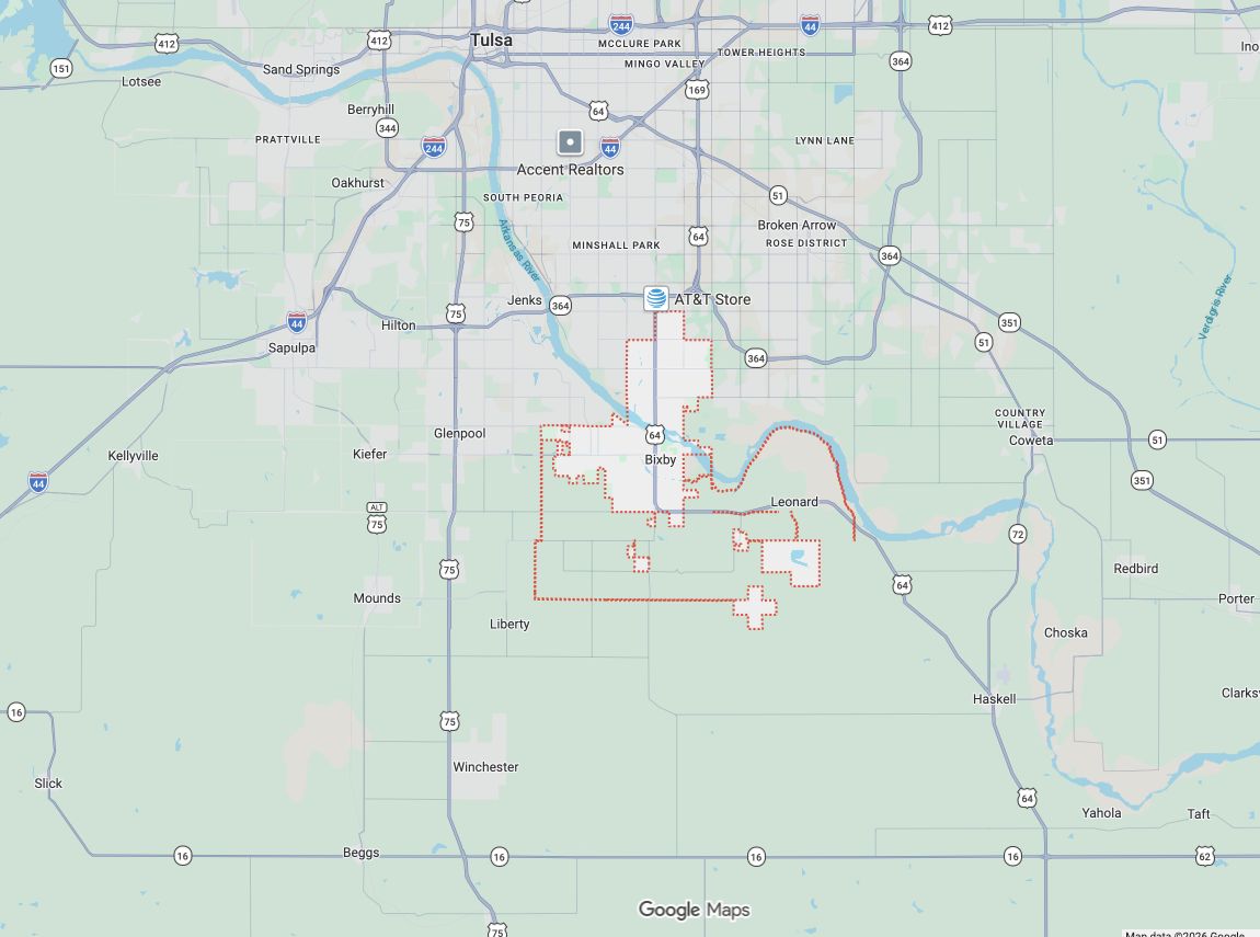 Precision Garage Door Service® of Bixby map