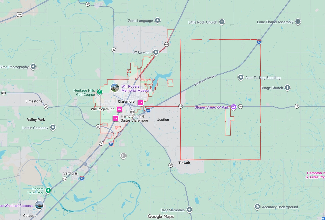 Precision Garage Door Service® of Claremore map