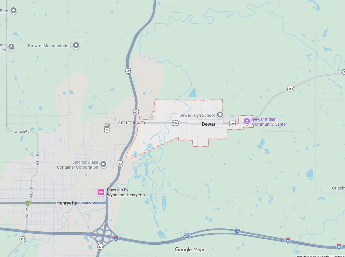 Precision Garage Door Service® of Dewar map