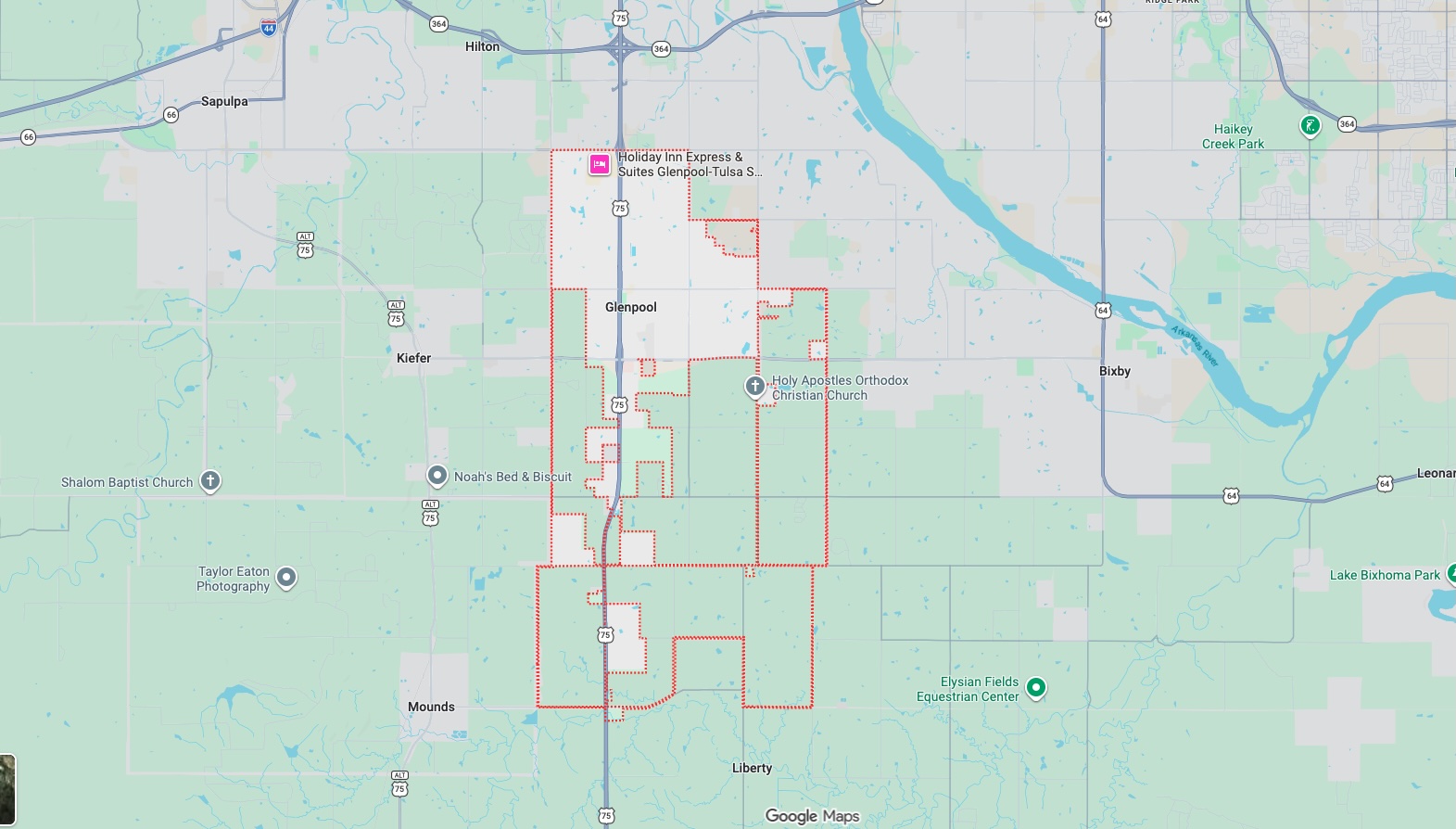Precision Garage Door Service® of Glenpool map