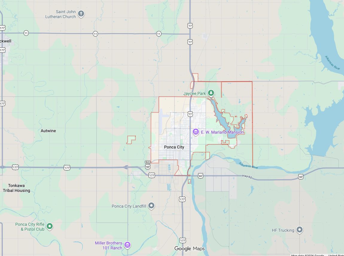 Precision Garage Door Service® of Ponca City map
