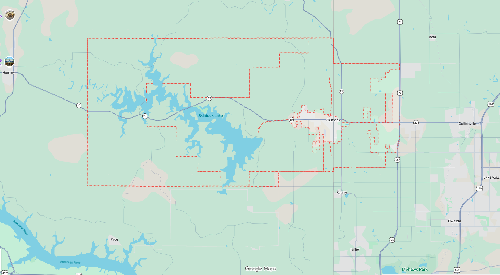 Precision Garage Door Service® of Skiatook map