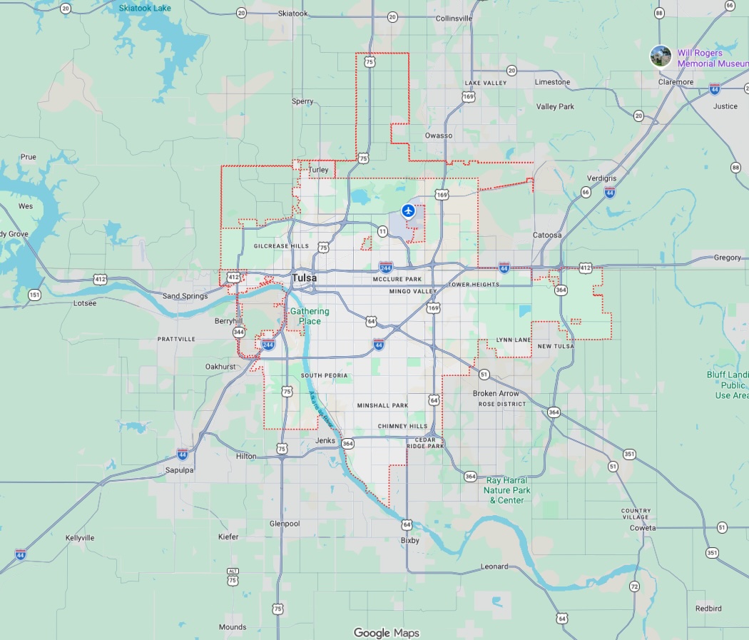 Precision Garage Door Service® of Tulsa map