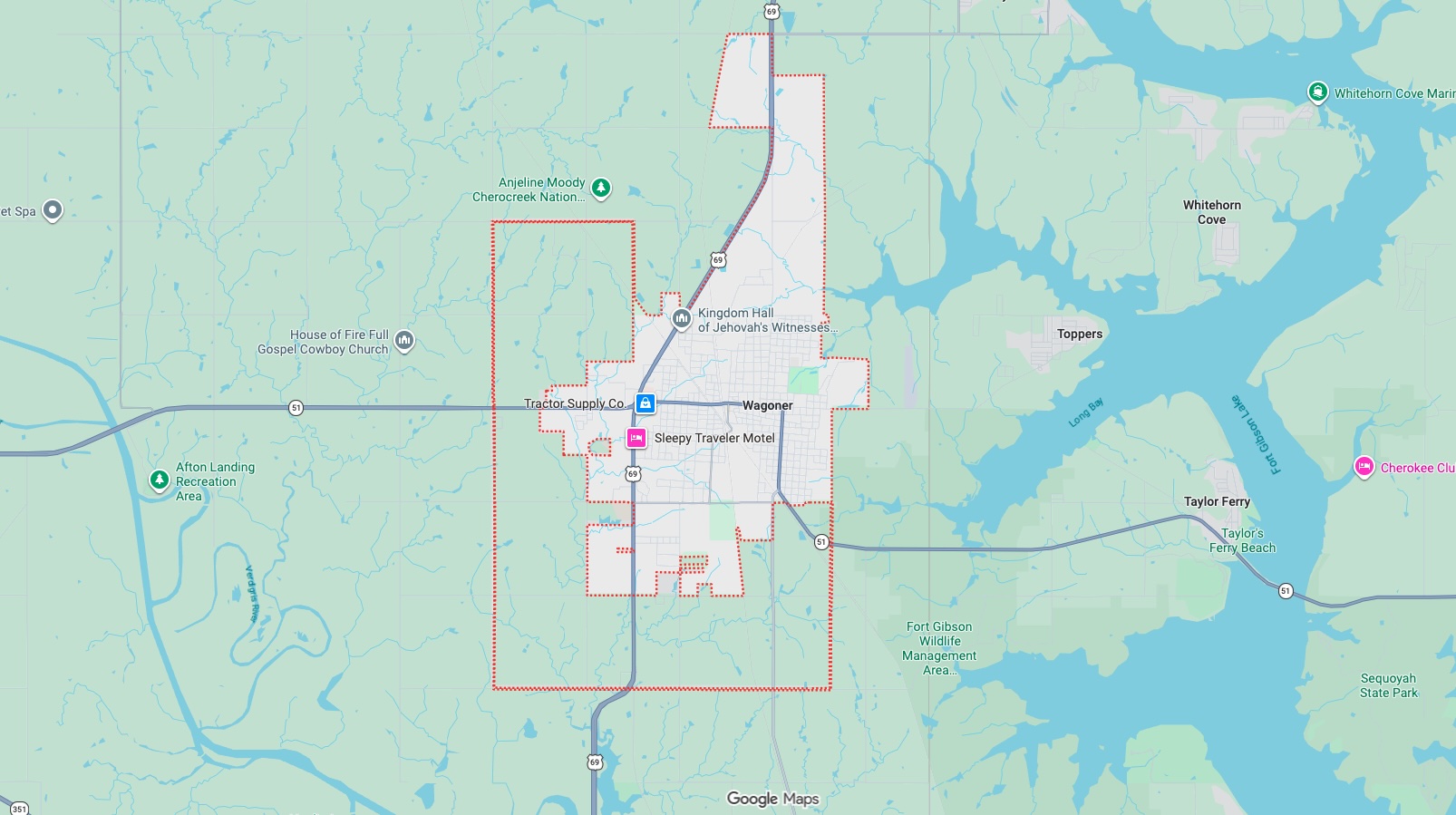 Precision Garage Door Service® of Wagoner map